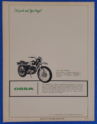 1970 ossa pioneer motorcycle - 1970,